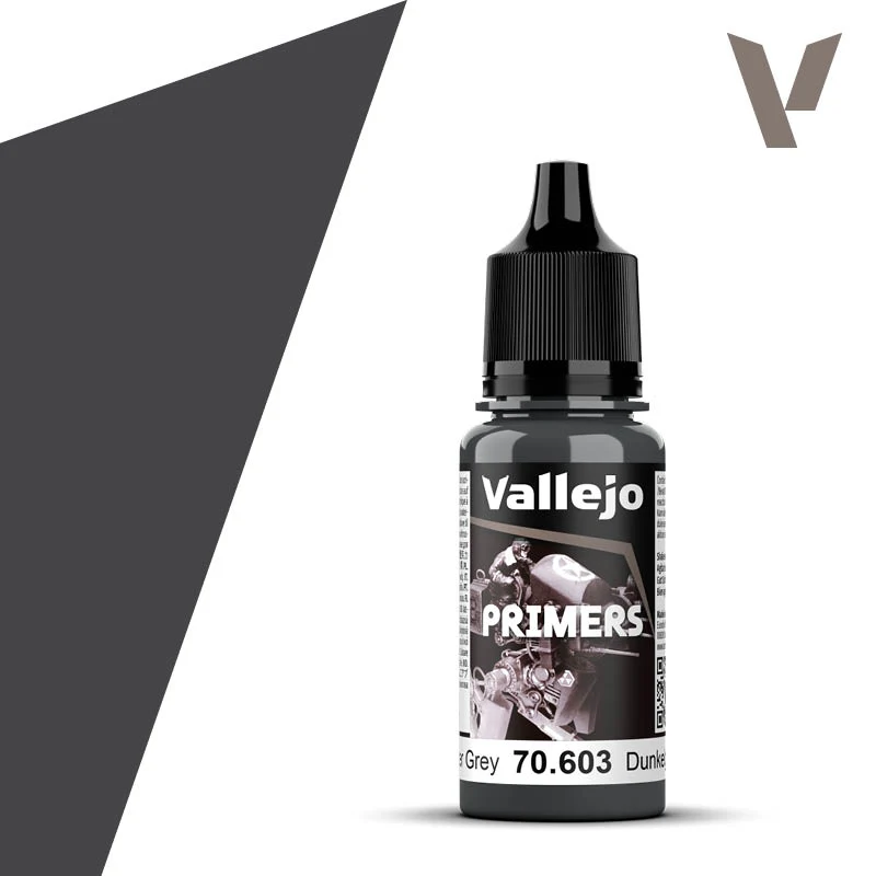 Vallejo Surface Primer German Panzer Grey / Schwarzgrau (RAL7021) 17ml