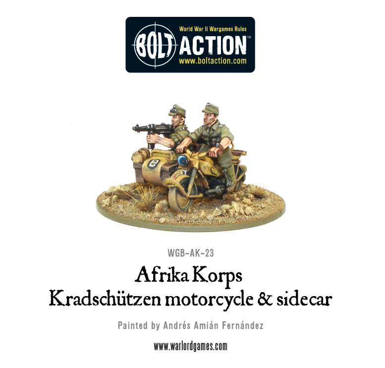 Afrika Korps Kradschutzen motorcycle and sidecar - Image 4