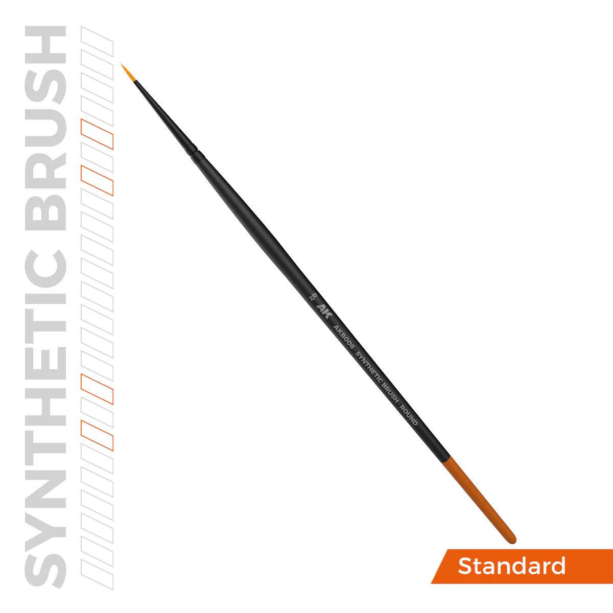 AK SYNTHETIC BRUSH – ROUND 2/0 - Image 2