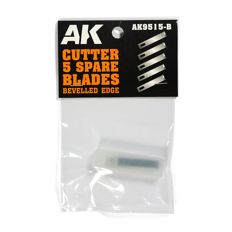 BEVELLED EDGE (5 SPARE BLADES) FOR AK HOBBY KNIFE - Image 2