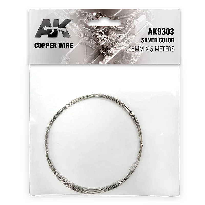 COPPER WIRE 0.25MM ø X 5 METERS. SILVER COLOR