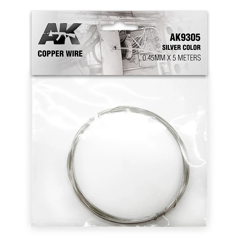 COPPER WIRE 0.45MM ø X 5 METERS. SILVER COLOR