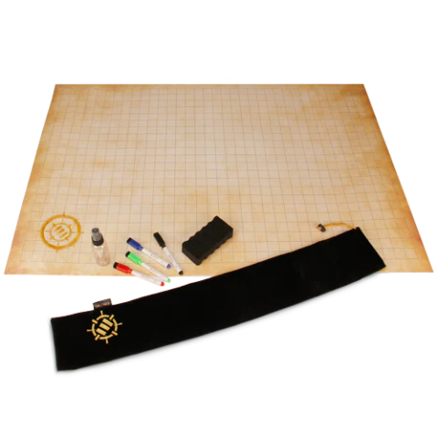 ENHANCE RPG Grid Mat - Tabletop DnD Map (24x36 inch) Parchment Battle Grid Game Mat - Image 3