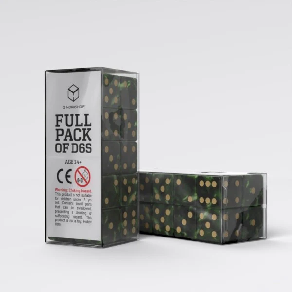 Full Pack of D6s Bottle Green & Gold (20) - Image 2