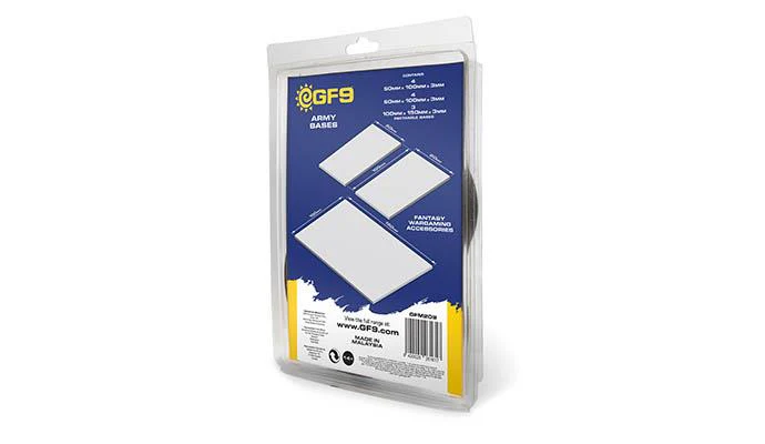 GF9 MDF Bases 50mm/60mm/150mm x 100mm (4, 4, 3) - Image 3