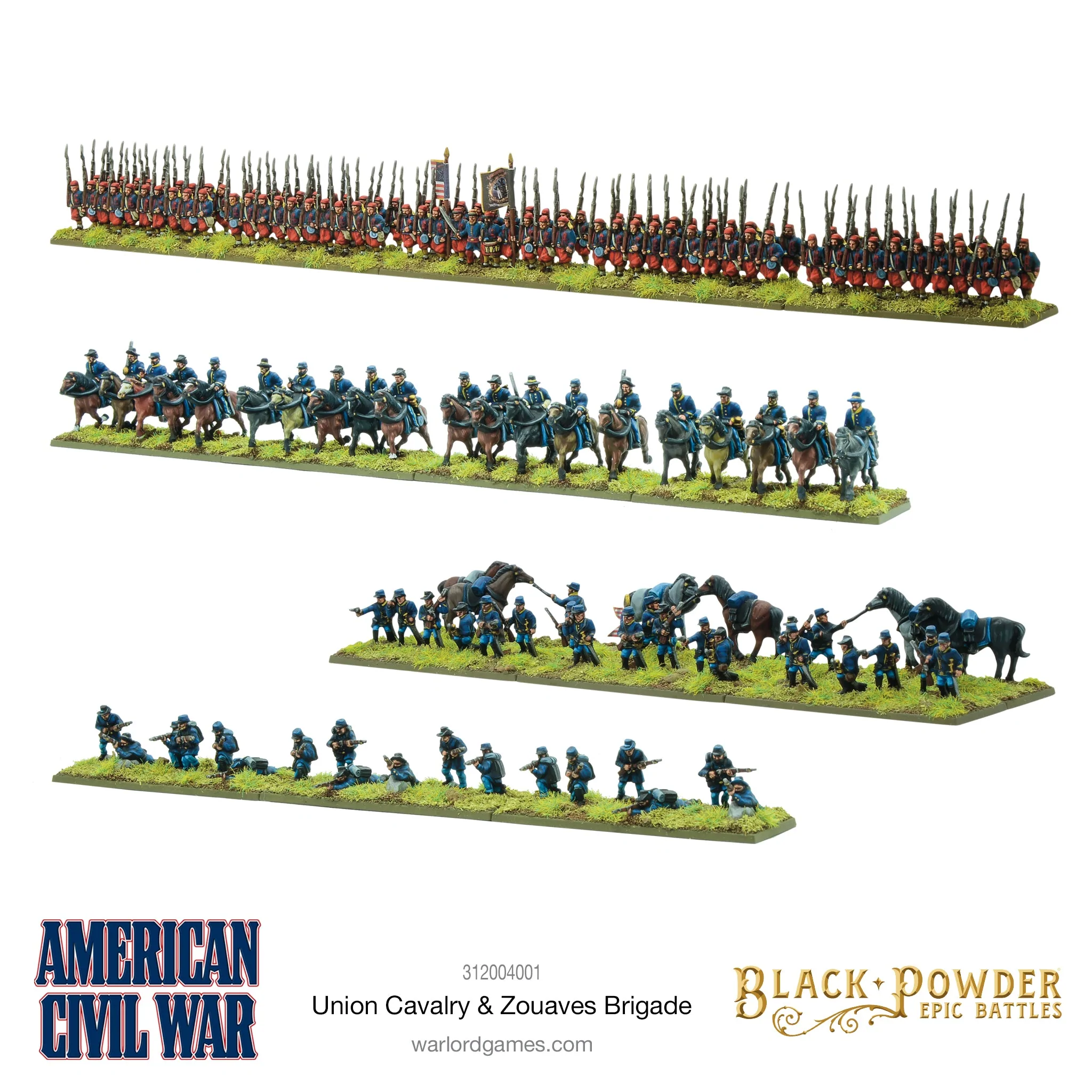 Black Powder Epic Battles - American Civil War Union Cavalry & Zouaves Brigade - Image 5