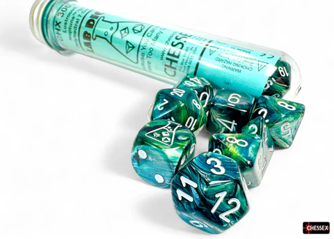 Lustrous® Polyhedral Neptune™/grey 7-Die Set (with bonus die) - Image 2