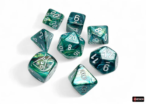 Lustrous® Polyhedral Neptune™/grey 7-Die Set (with bonus die) - Image 4