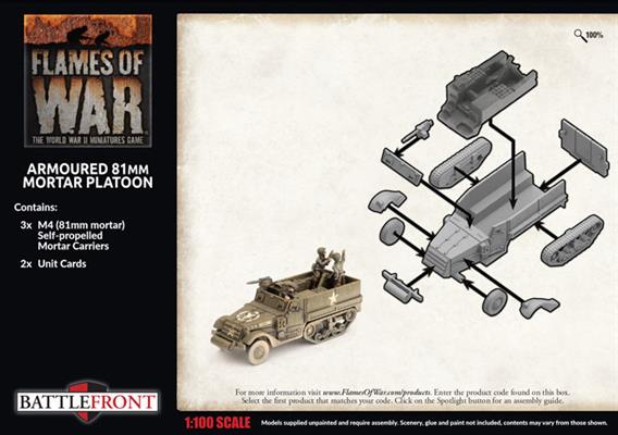 M4 81mm Armored Mortar Platoon (Late War x3 Tanks Plastic) - Image 5