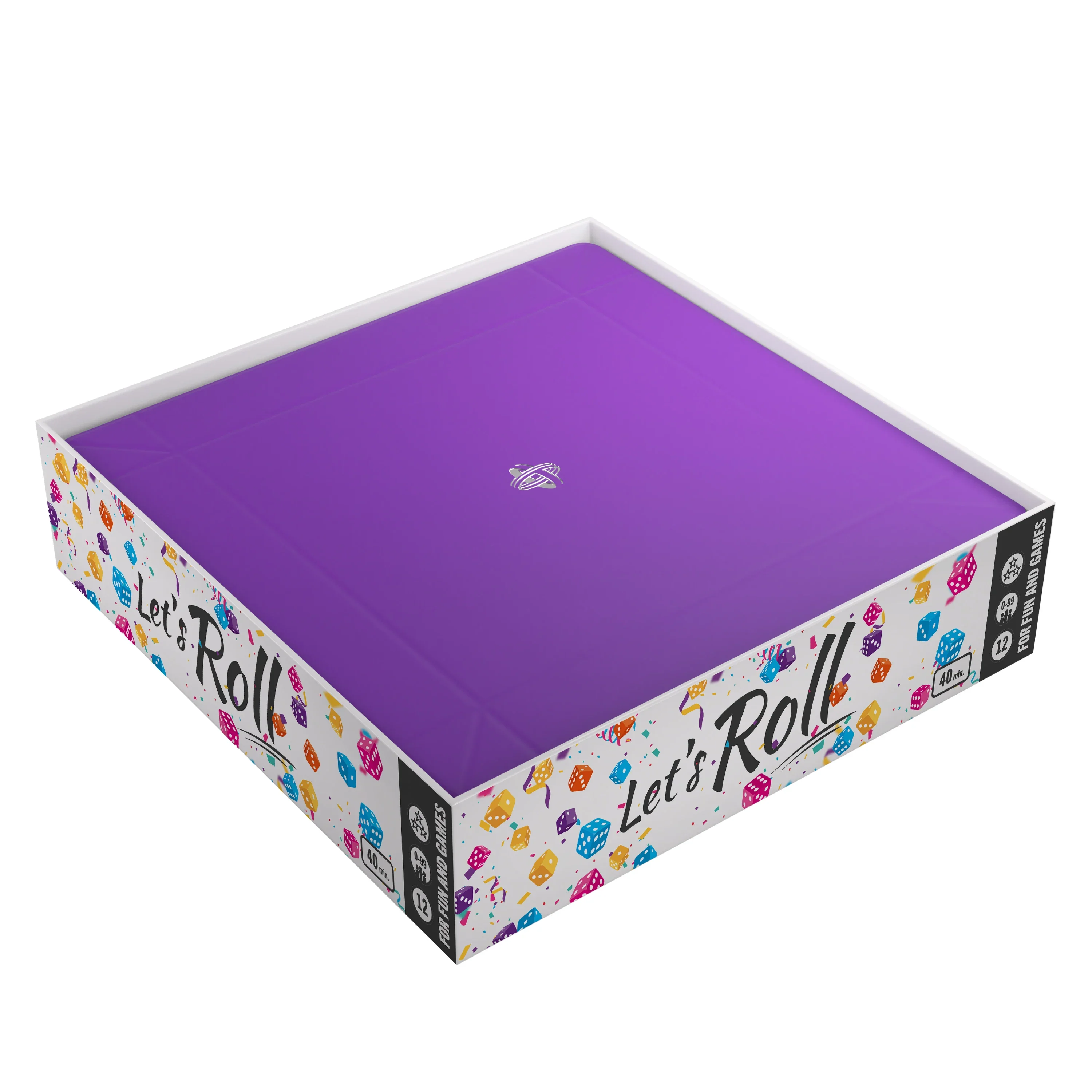 Magnetic Dice Tray Square Black&Purple - Image 3