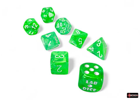 Nebula® Polyhedral Gelatinous/white 7-Die Set (with bonus die) - Image 3