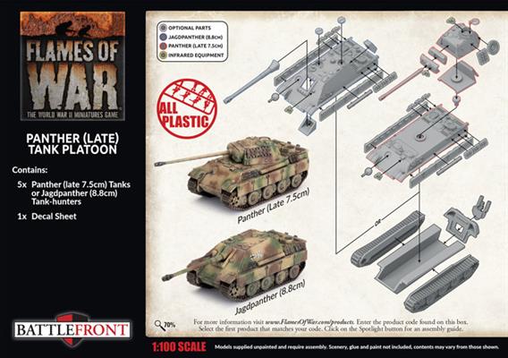 Panther (Late) Tank Platoon (5x Plastic) - Image 3