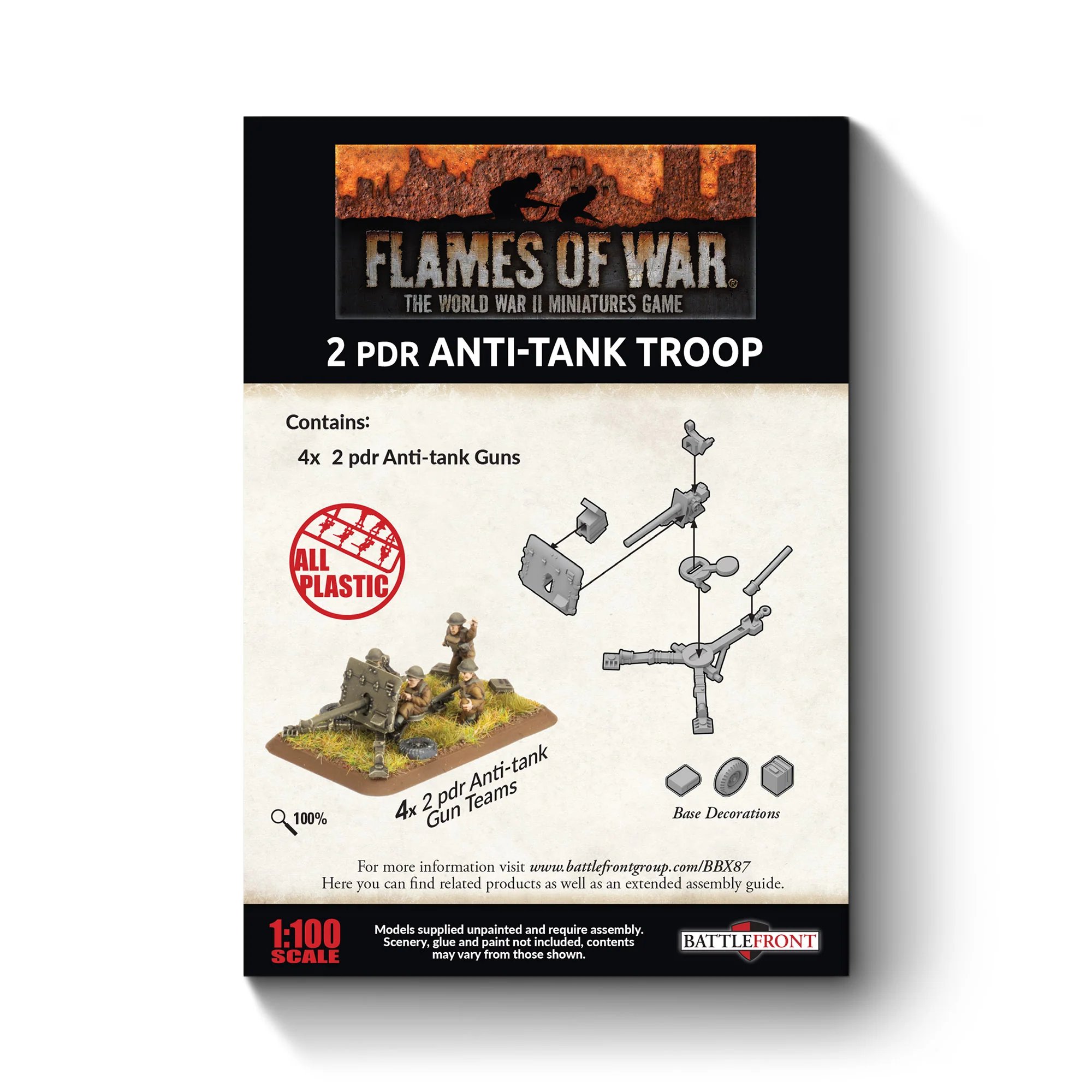 2pdr Antitank Platoon (x4 guns, Plastic) - Image 6