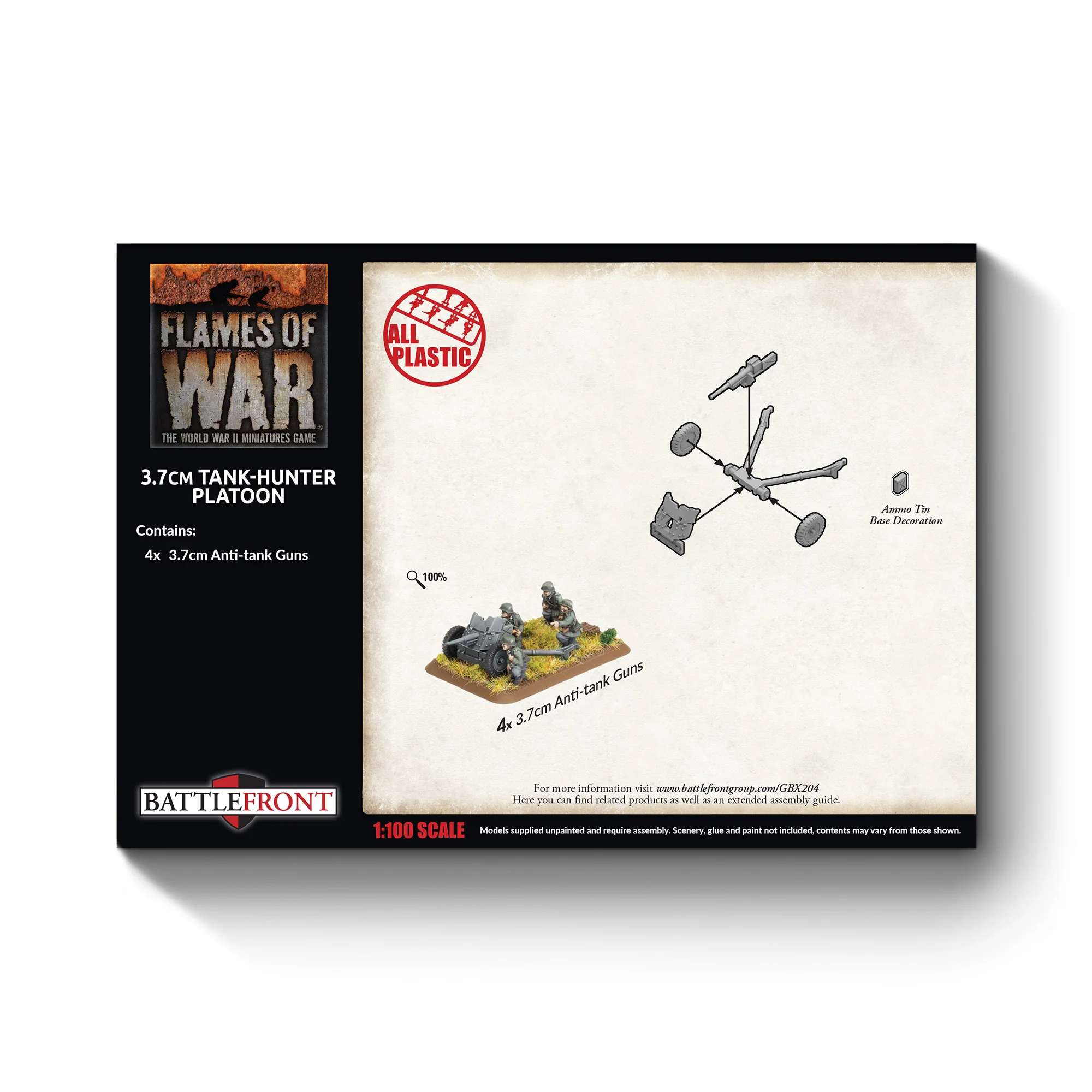 3.7cm Tank Hunter Platoon (Early) (x4 guns Plastic) (EW) - Image 3