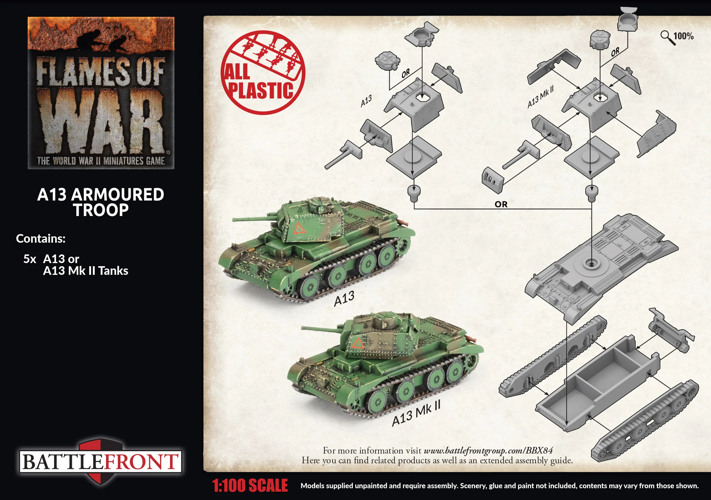 A13 Cruiser Troop (x5 Plastic) - Image 2