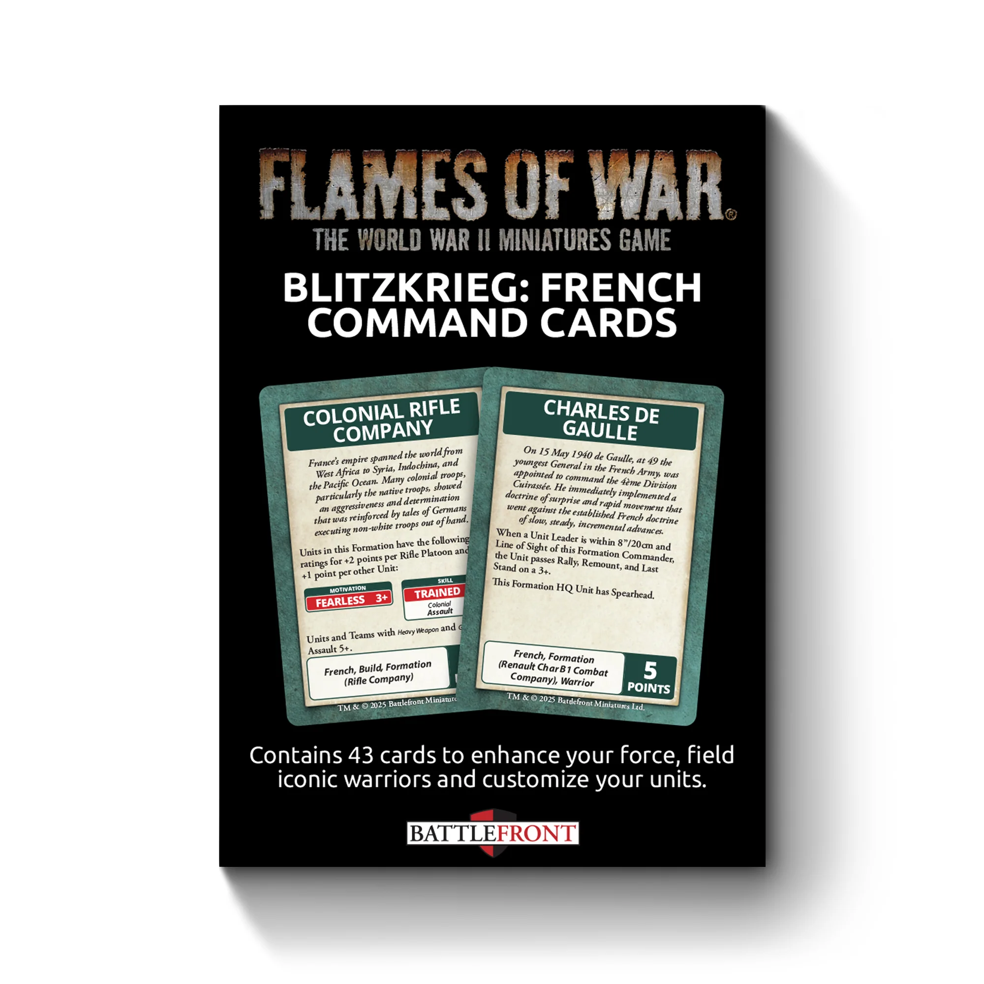 Blitzkrieg French Command Cards (x43 Cards) - Limited Edition (EW) - Image 2