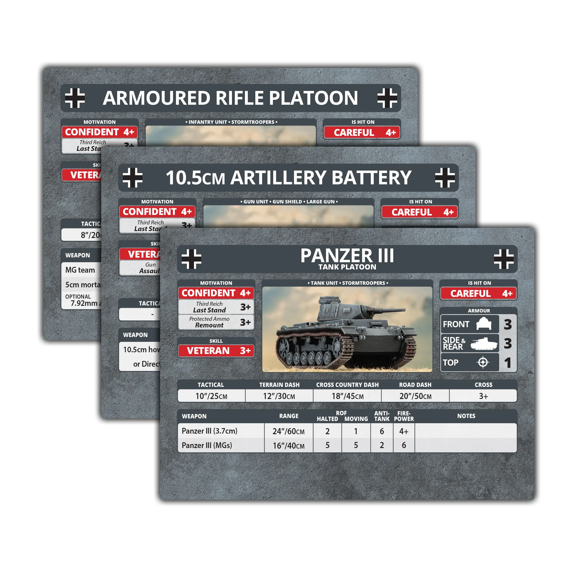 Blitzkrieg German Unit Cards (x42 cards) - Limited Edition (EW) - Image 3