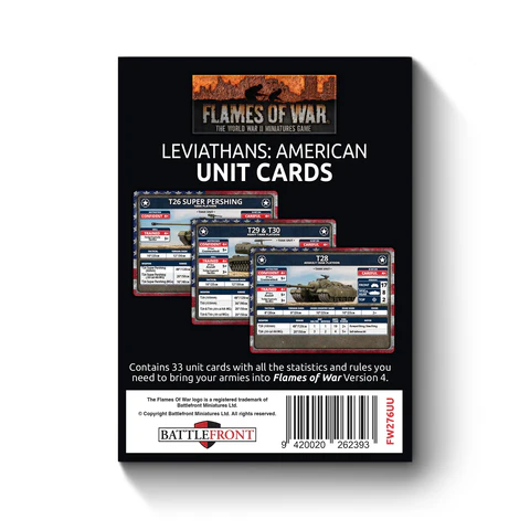 FoW Late War Leviathans: American Unit Cards (33x Cards) - Limited Edition - Image 2