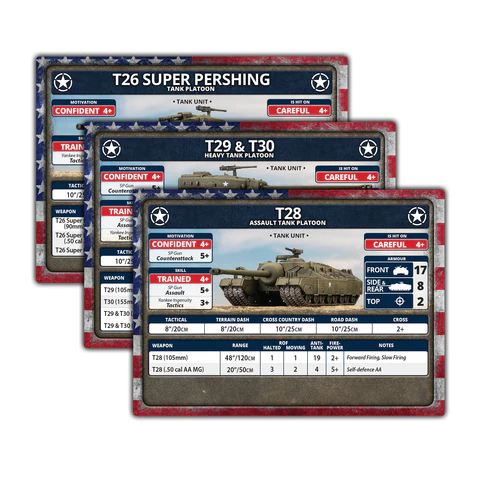 FoW Late War Leviathans: American Unit Cards (33x Cards) - Limited Edition - Image 3
