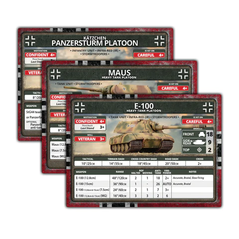 FoW Late War Leviathans: German Unit Cards (41x Cards) - Limited Edition - Image 2