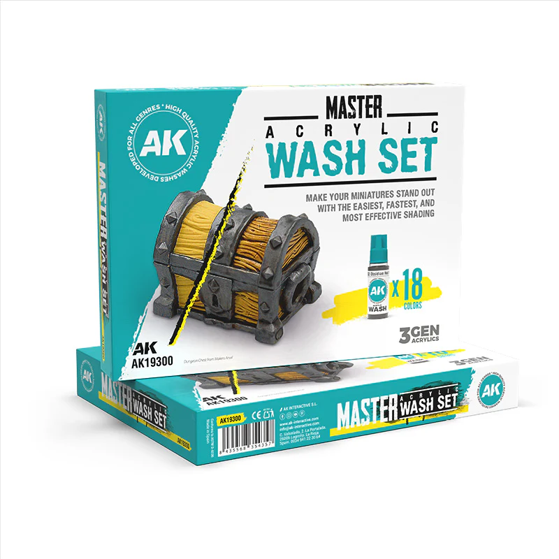 MASTER ACRYLIC WASH SET – FULL RANGE (18 COLORS)