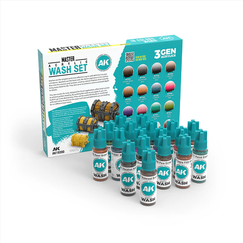 MASTER ACRYLIC WASH SET – FULL RANGE (18 COLORS) - Image 2
