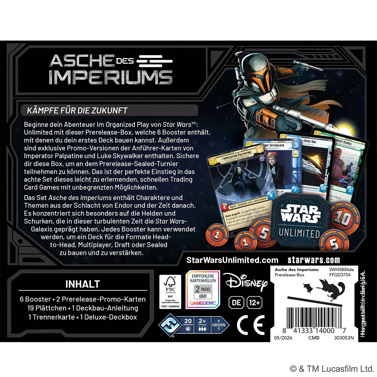 Preorder - Star Wars: Unlimited – Asche des Imperiums (Prerelease-Box) - Image 5