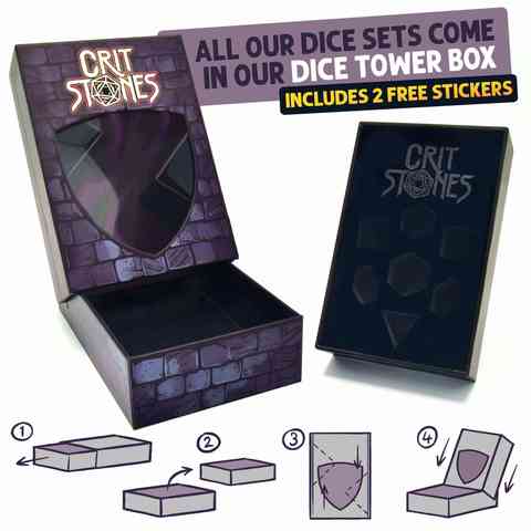 Rings of Power (Gold) Sharp Edge Resin RPG Dice Set - Image 2