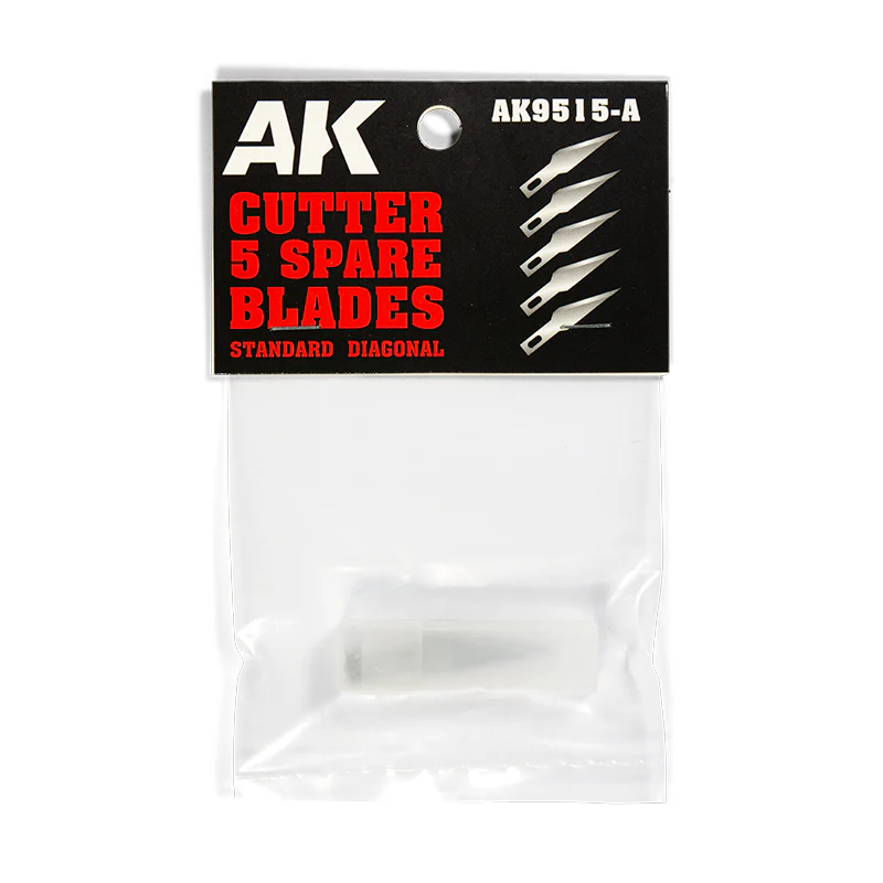STANDARD DIAGONAL (5 SPARE BLADES) FOR AK HOBBY KNIFE - Image 2