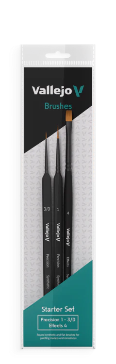 Starter Set I (Round No.1 & 3/0 Triangular Handle, Flat No.4 ) - Image 3