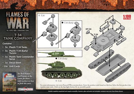 T-34 Tank Company (Mid War x5 Tanks Plastic) - Image 2