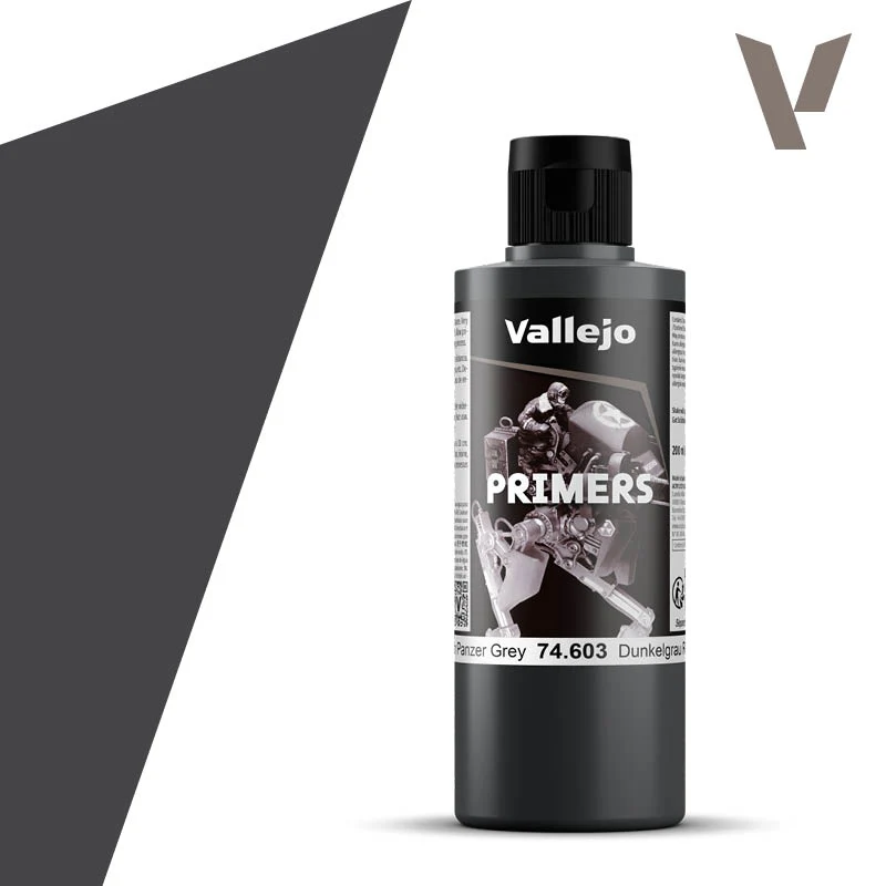 Vallejo Surface Primer German Panzer Grey / Schwarzgrau (RAL7021) 200ml